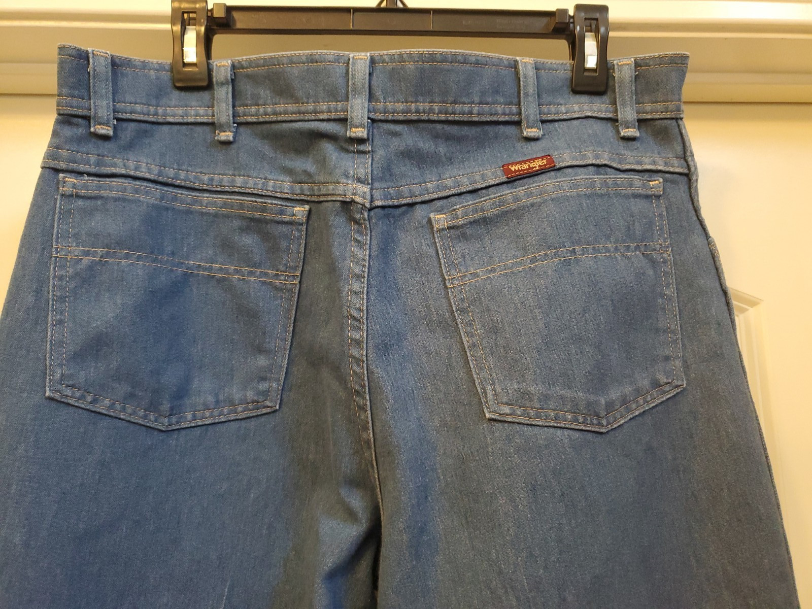 Wrangler 36 x 30 Men’s Cotton Blend Blue Denim Straight Reg. Fit Jeans, 5-Pocket