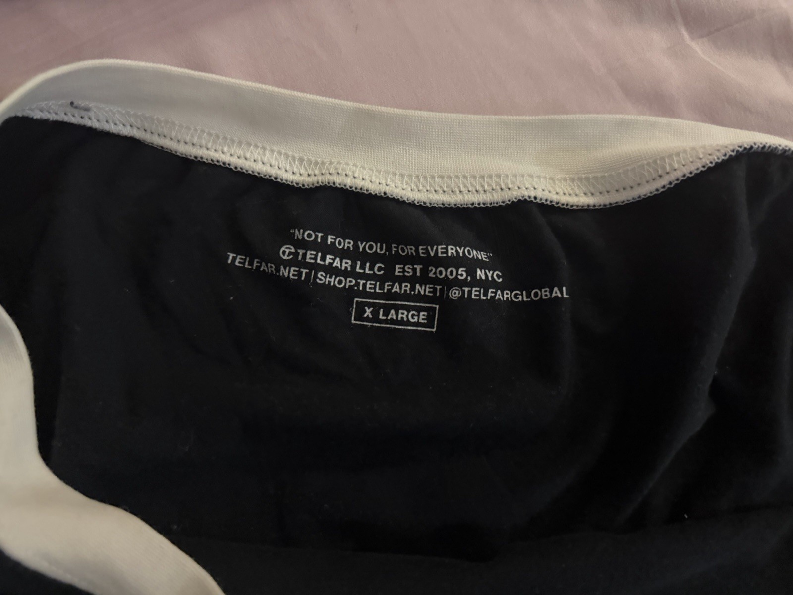 Telfar Half t Shirt size XL in black and white barely used