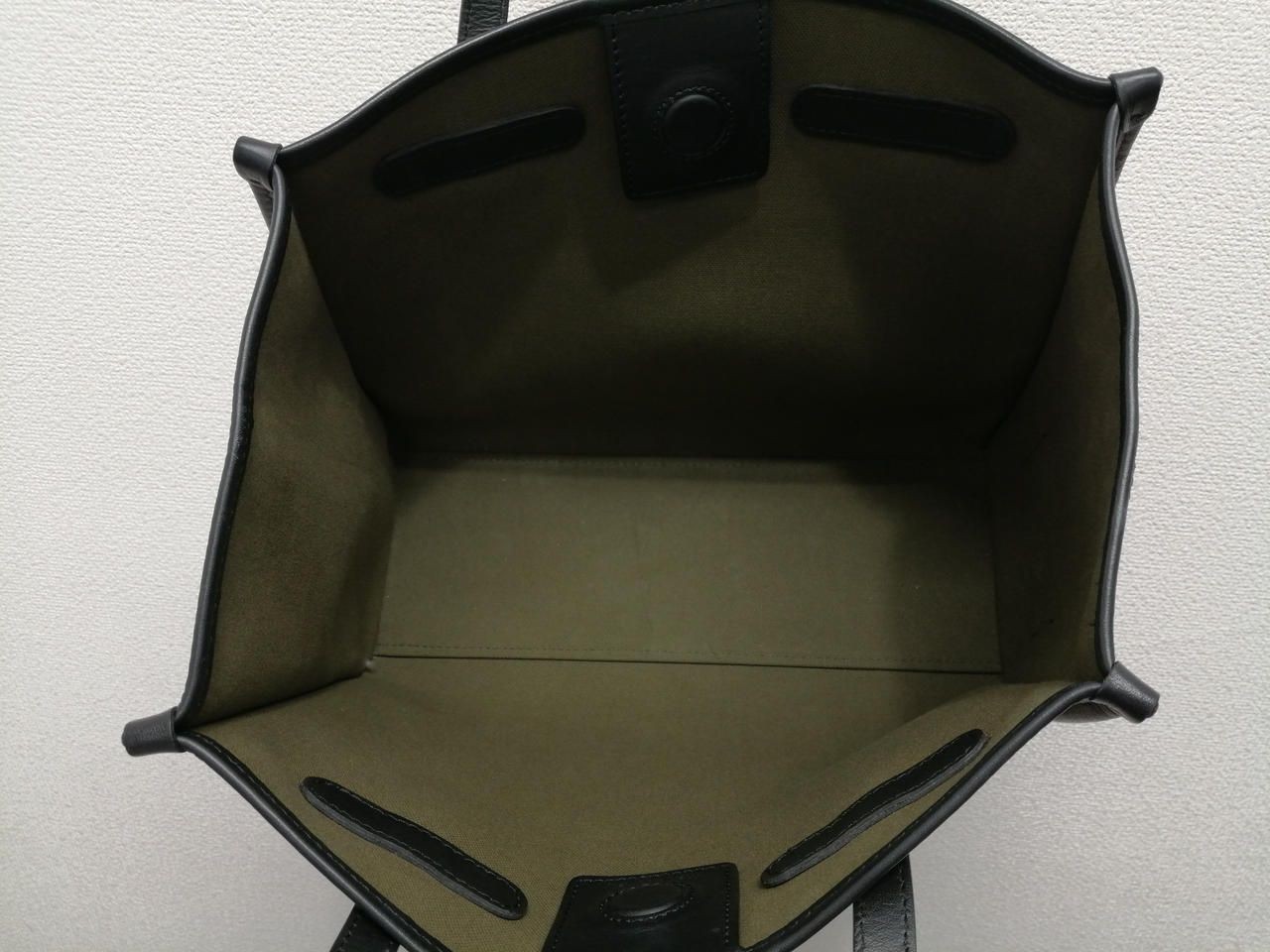 Gianni Chiarini Tote Bag Marcella Beg Canvas × Blk Leather Used