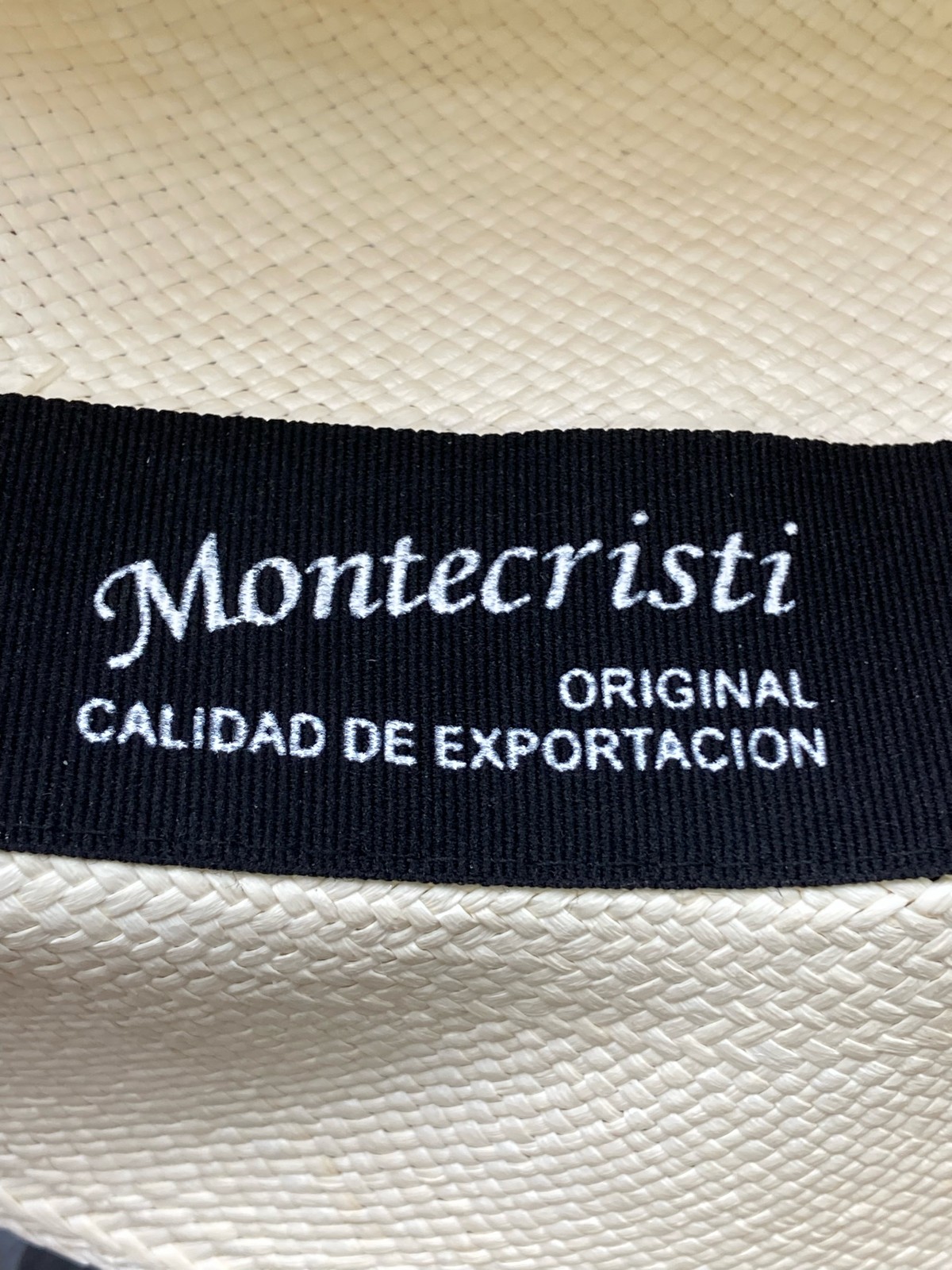 Montecristi Hand Woven Toquilla Straw Genuine Panama Hat Size 59