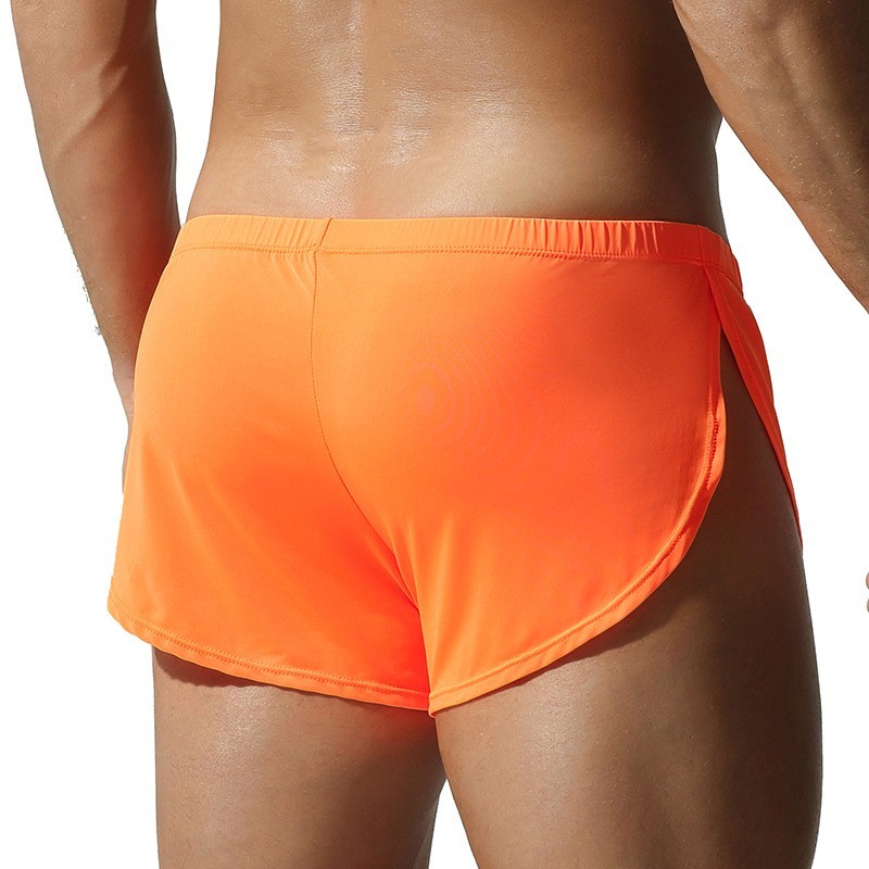 NEW Sexy Men’s Soft Breathable High Cut Shorts Underwear Side Slit Boxer Trunks