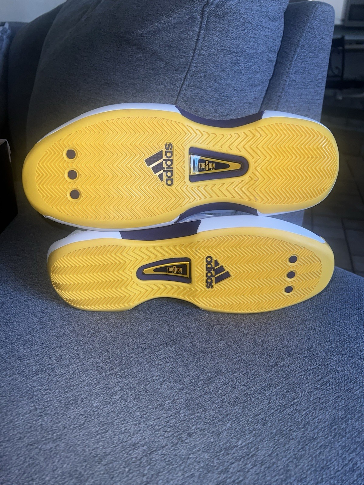 Adidas Crazy 1 Laker Home Basketball Shoes Size 10.5 NEW (Box Top Cut Off)