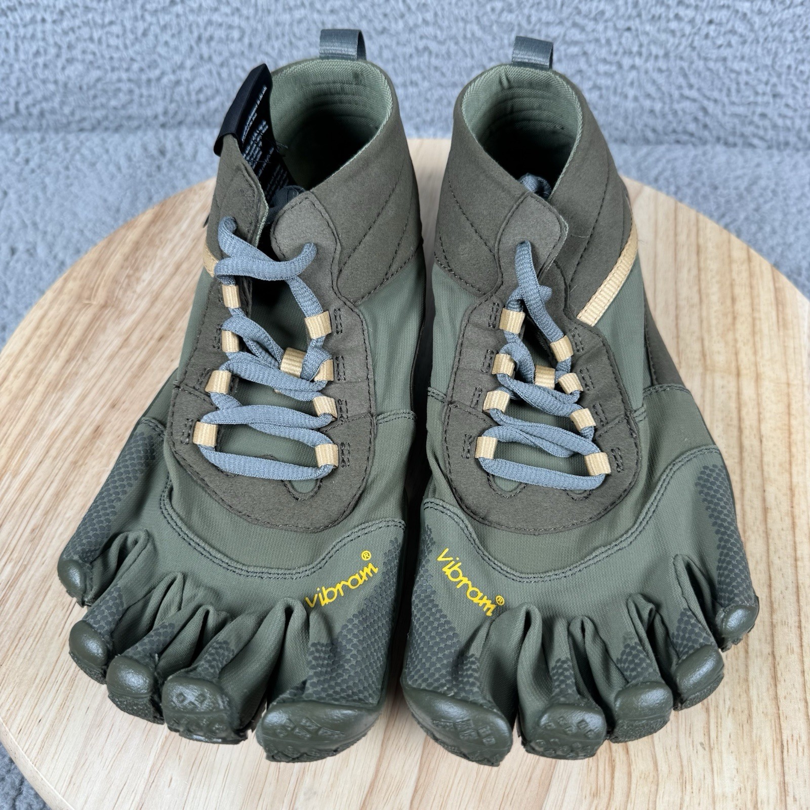 Vibram V-Trek Mens 44 US 10.5/11 Military Dark Grey Wool Blend Hiking Barfoot