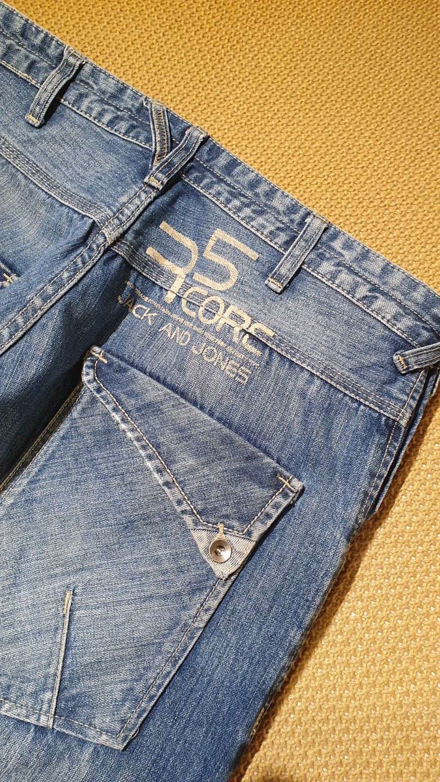 Jack & Jones Core Men’s Blue Wide Leg Jeans Sz W34 L30 Premium 100% Cotton Demin