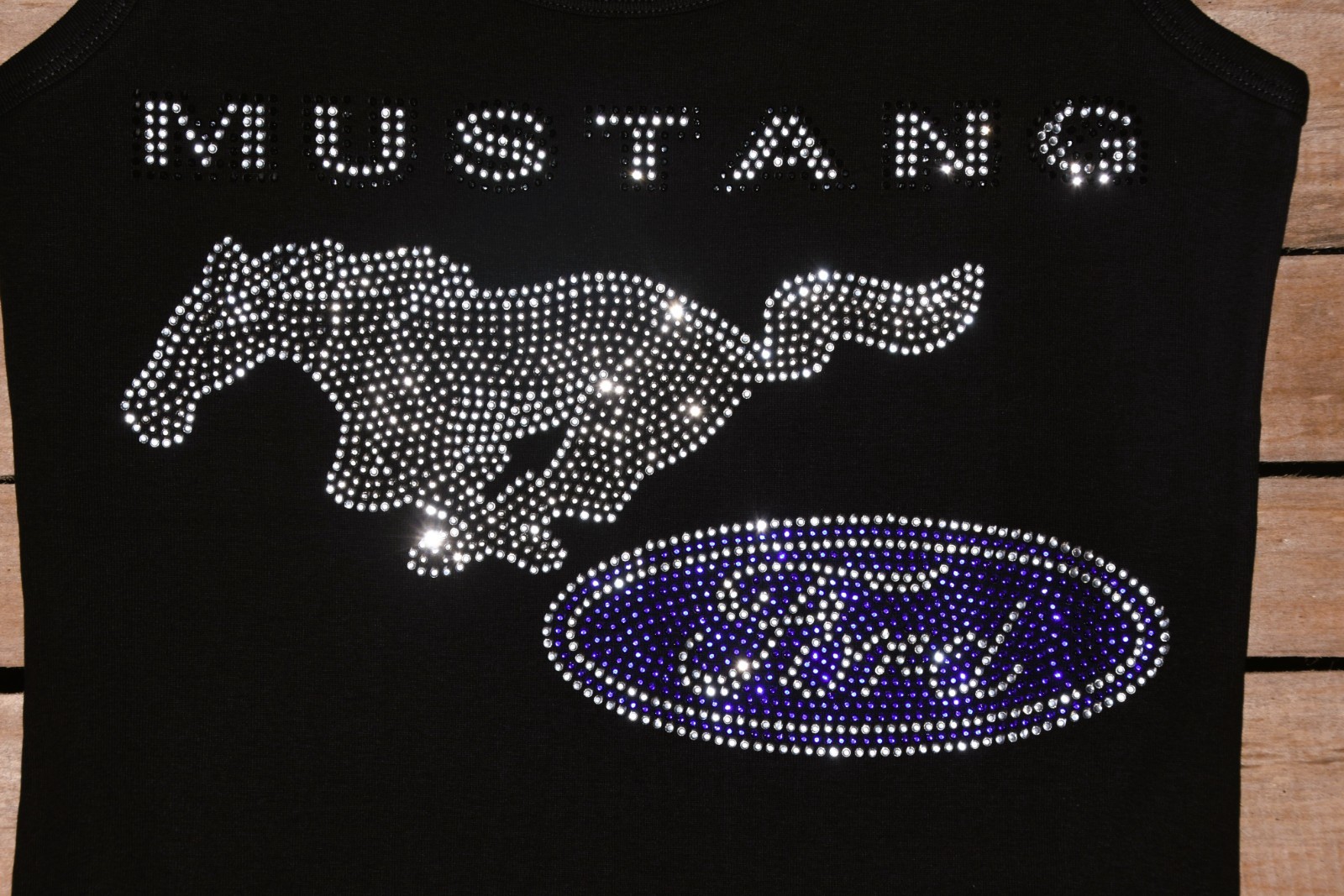 Ford Mustang rhinestone bling shirt or tank XS S M L XL XXL 1X 2X 3X 4X 5X