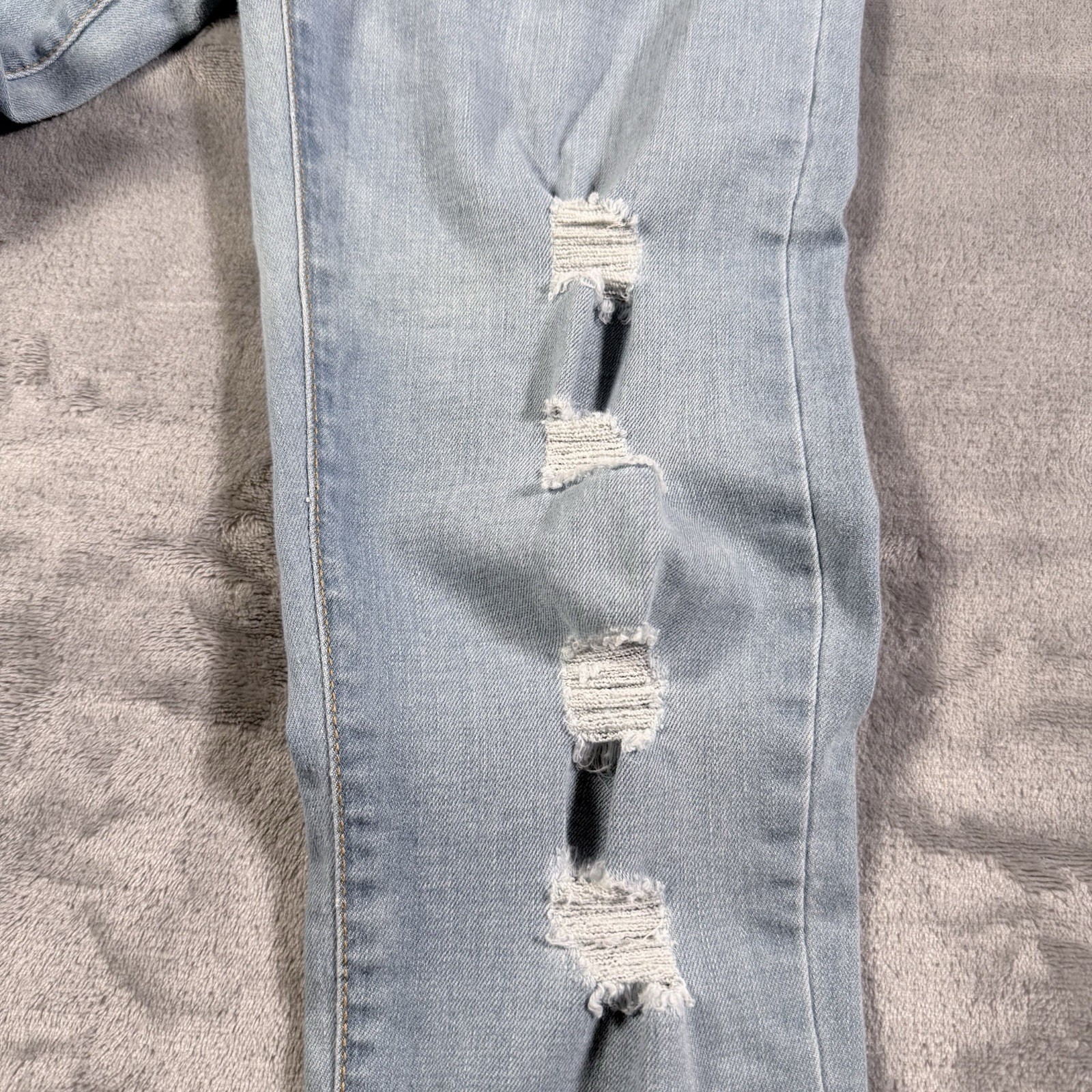 evis 720 Girls 16 Reg High Rise Super Skinny Jeans Distressed Ripped Frayed Hem