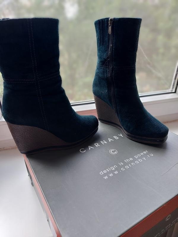 women carnaby boots turquoise suede 36.5