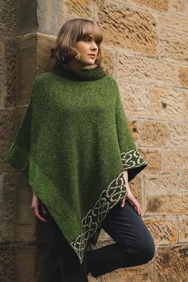 Bill Baber Knitwear Clover Mull Cape, Donegal Merino Wool, One Size