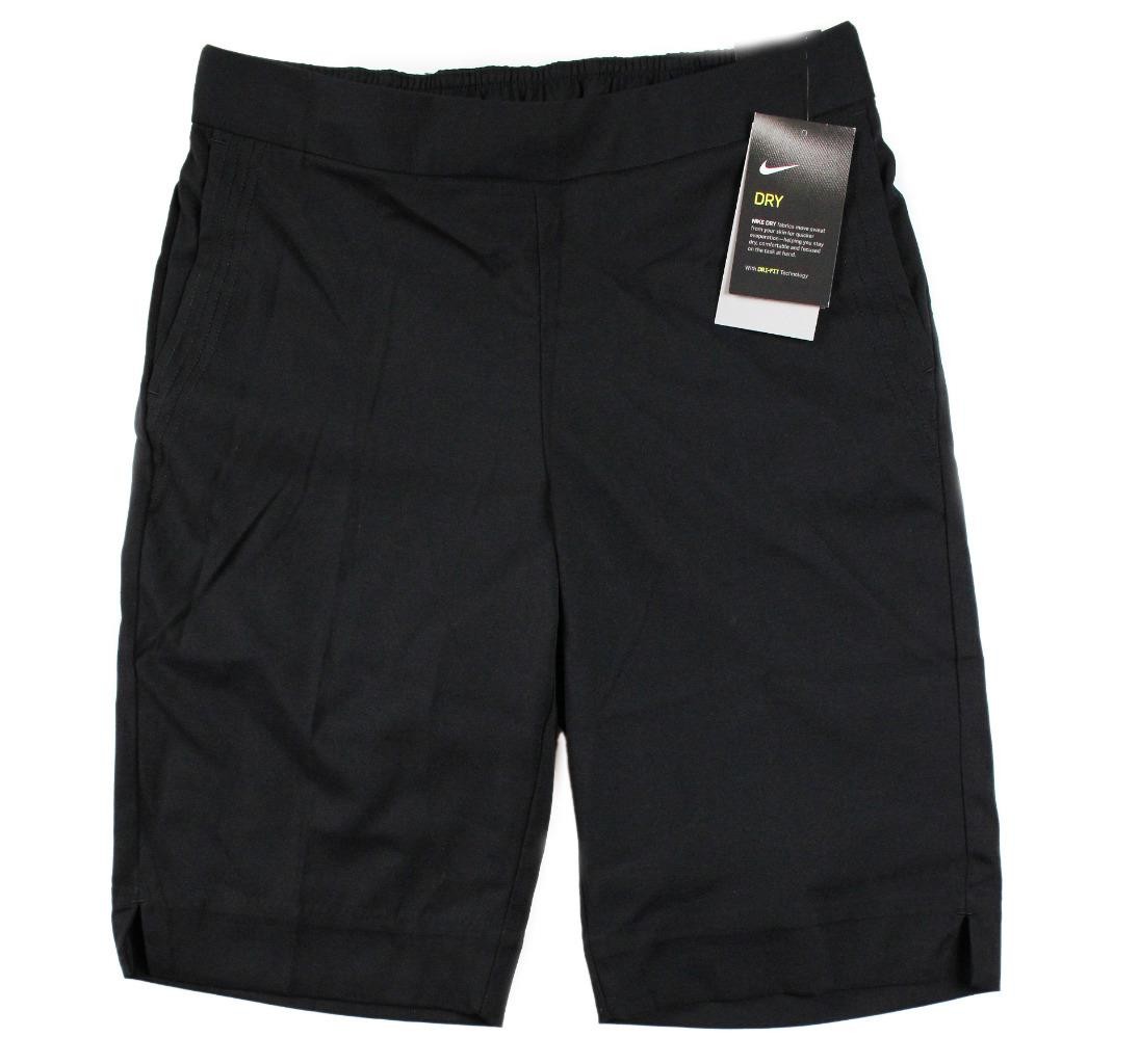 Nike Womens Shorts XS 28 – 31 Bermuda Golf Dri-Fit Black 11″ Inseam Casual $75