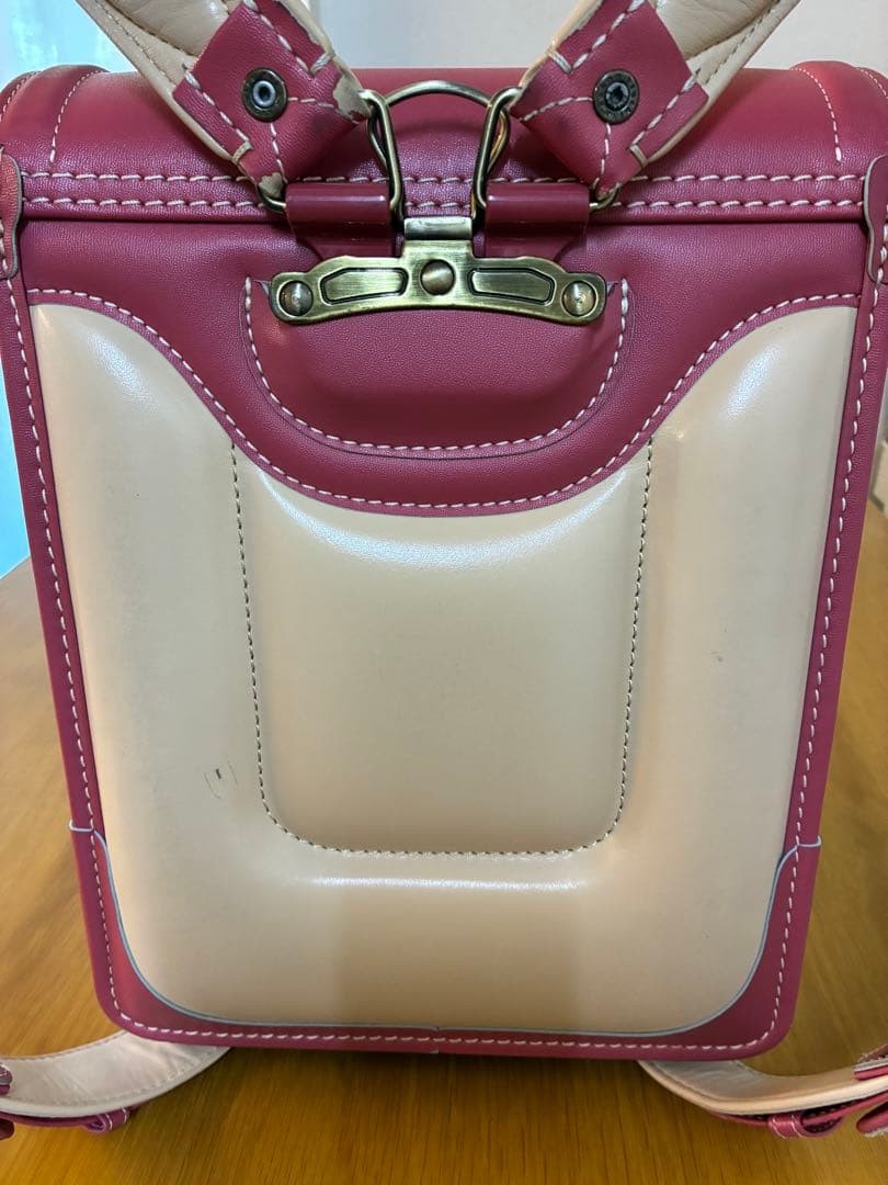 Tsuchiya Kaban Randoseru Raspberry Pink Cow Leather School Bag Authentic