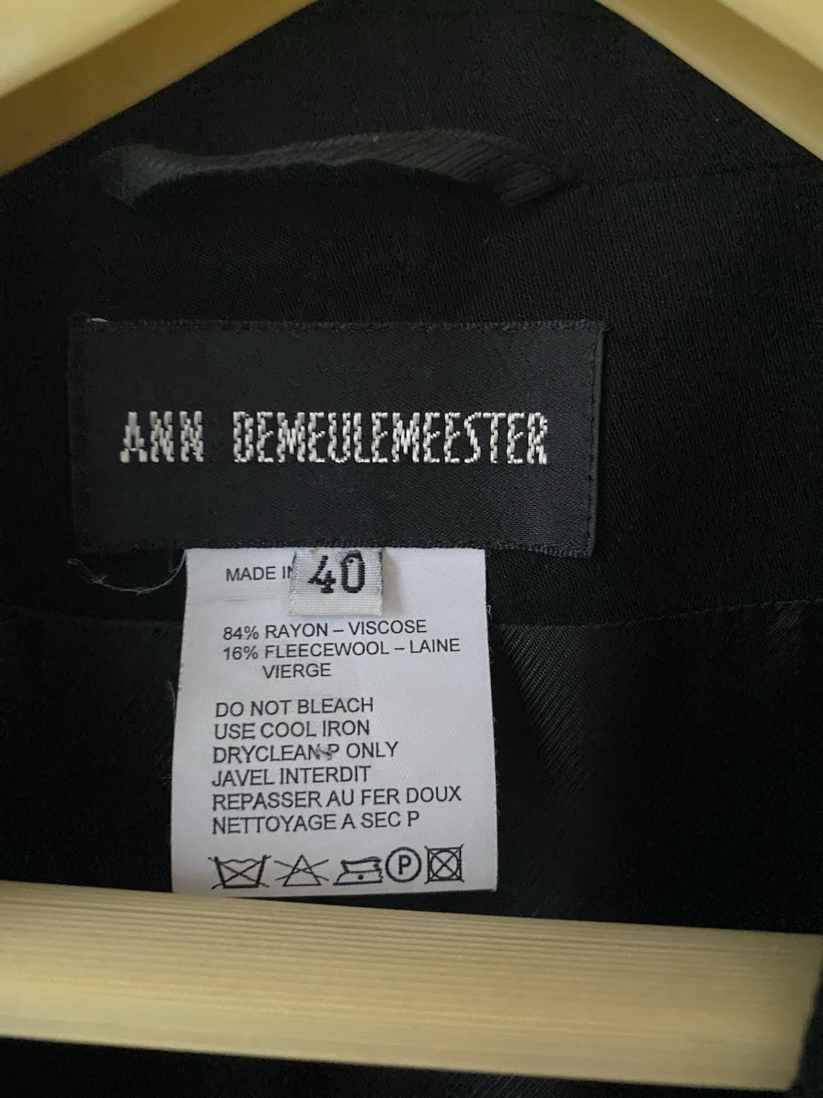 Ann Demeulemeester Jacket with String on Back