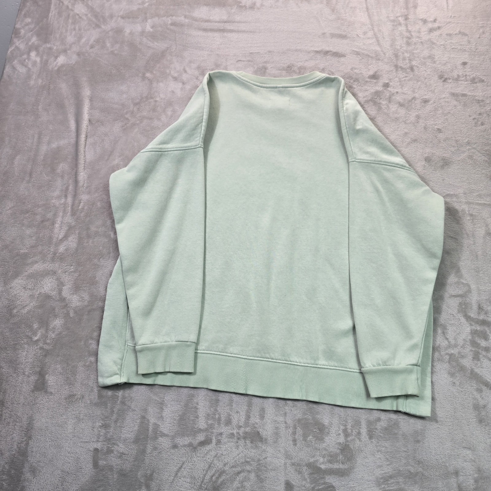 Lou & Grey Women’s L Mint Green Sweatshirt Organic Cotton Recycled Polyester Sof