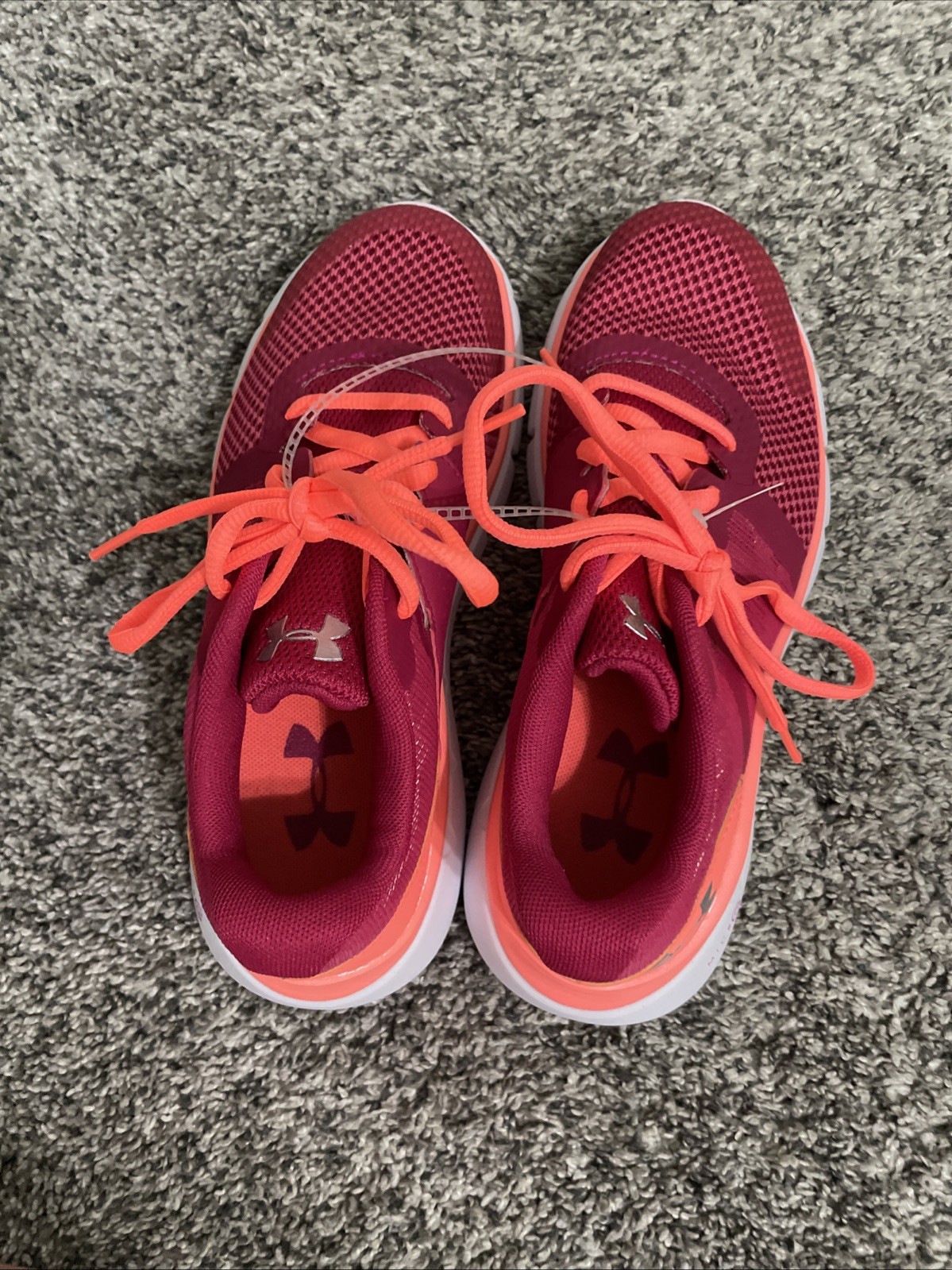 Under Armour Youth Micro Sneakers Pink/Neon Orange US Size 4Y