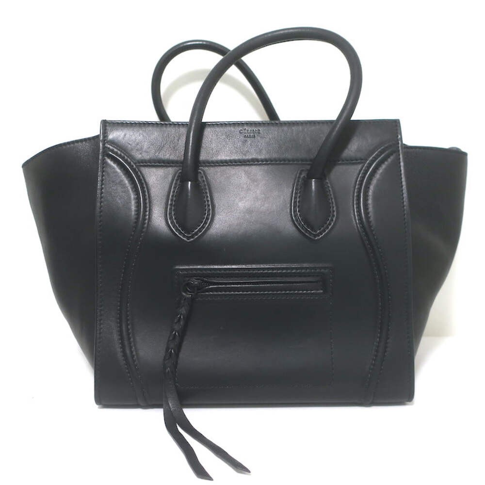 Celine Medium Phantom Luggage Tote Black Calfskin Leather