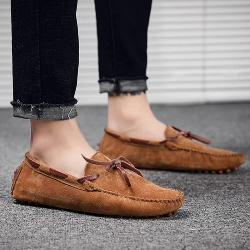 Men’s Casual Shoes Breathable Suede Loafers Moccasins Slip on Driving Flats