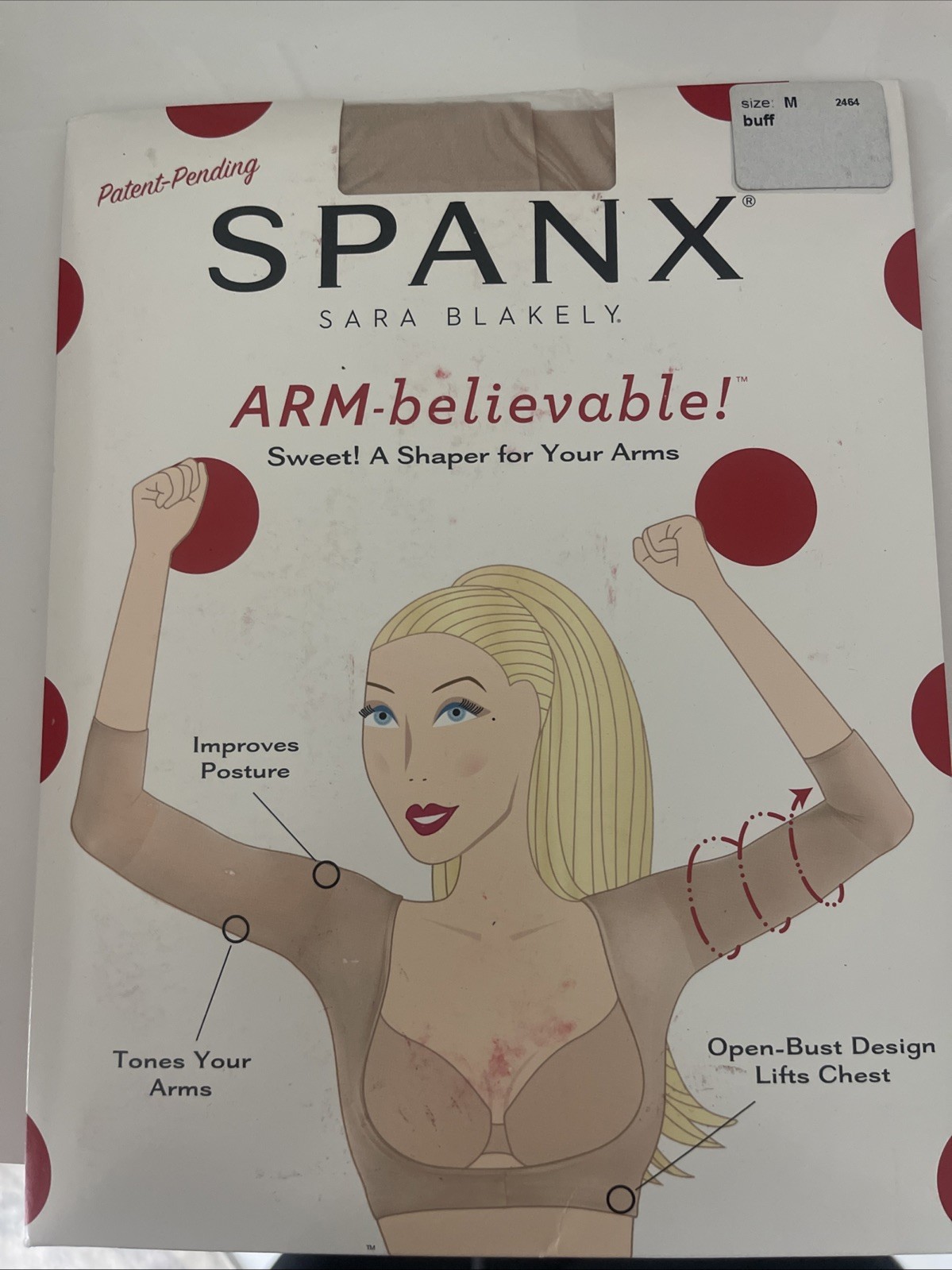 NWT Spanx Arm Tights- Arm Believable Shaper For Your Arms & Back M Buff