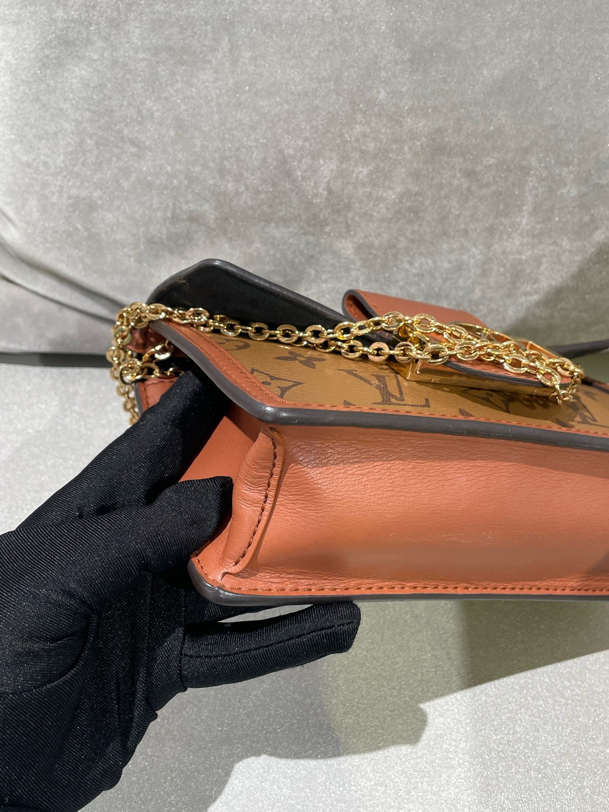 Louis Vuitton Pre-Owned Authentic Dauphine Chain Bag M68746 18.5 x 12 x 5