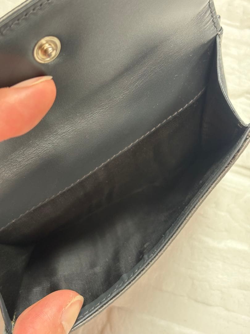PRADA Bifold Wallet Triangle Logo Plate