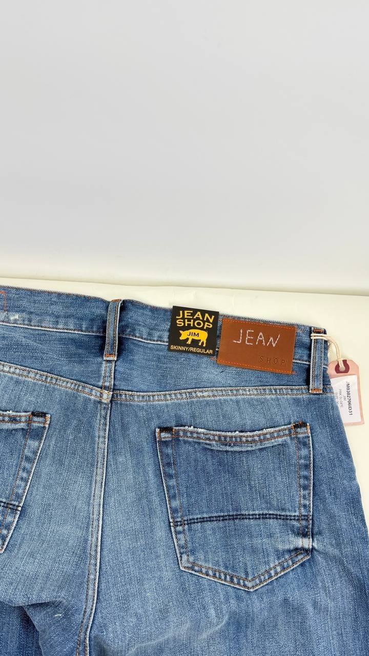 Jean Shop Jim Distressed Jeans Mens Slim Skinny Blue Denim NWT Multiple Sizes