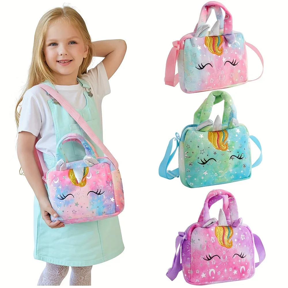Fashion Sweet Unicorn Handbags For Girls Cute Kid Crossbody Shoulder Bag