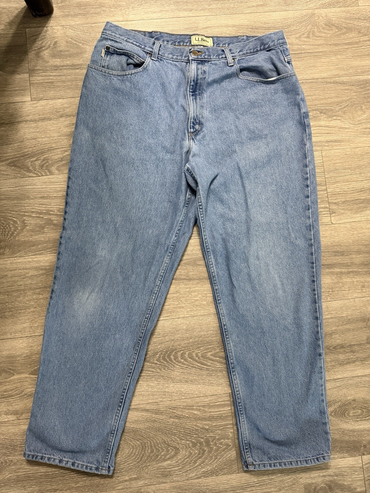 L.L. Bean Men’s Jeans 38×32 Light Blue Cotton Relaxed Fit