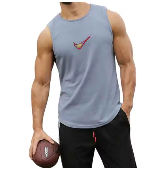 Men Sleeveless Gym Vest Tank Top Fitness Stringer Basketball Training S-XXL