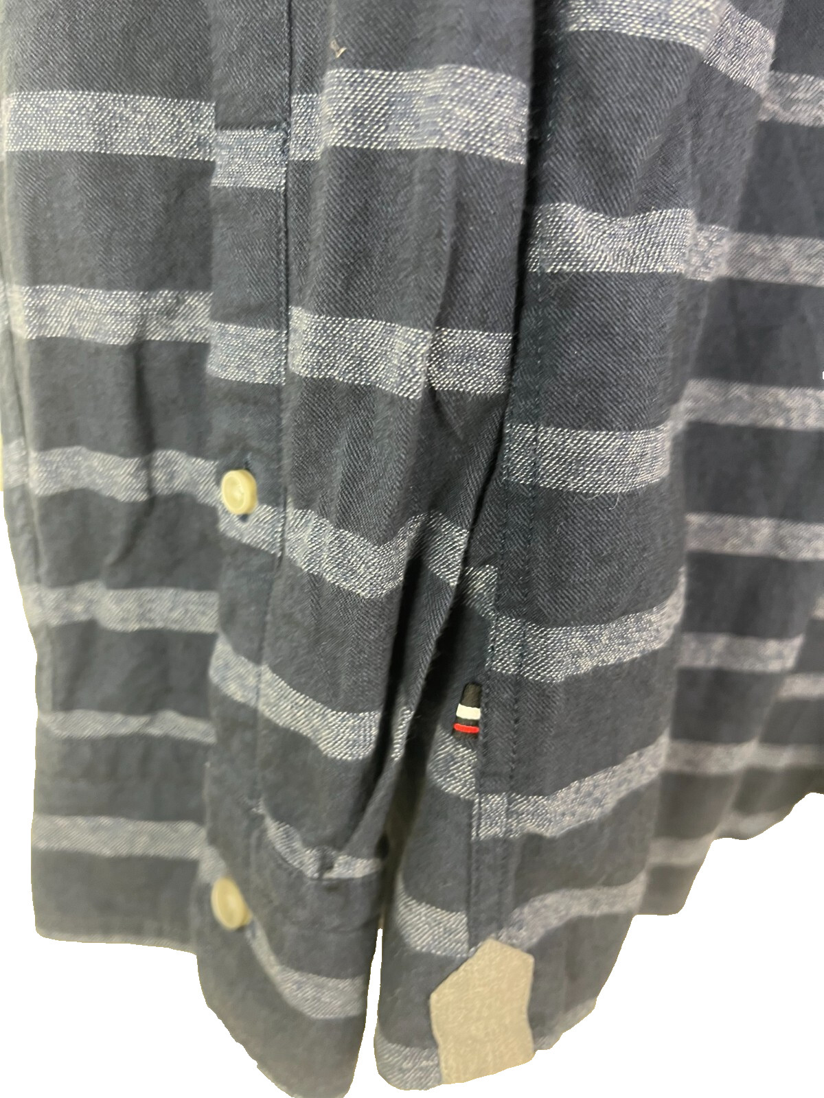 Strellson Men’s Large Slim Fit Gray Stripe Button Down Shirt Smart Casual Euro