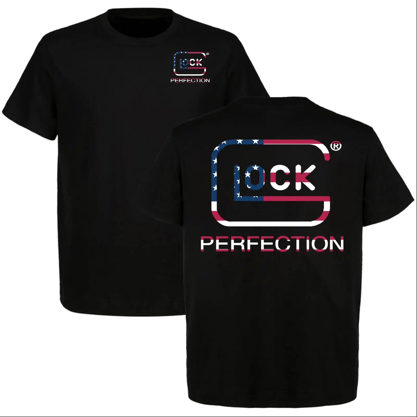 Glock Perfection Shirt, American Flag Glock Logo Tee, 2A Gun Enthusiast T-Shirt,