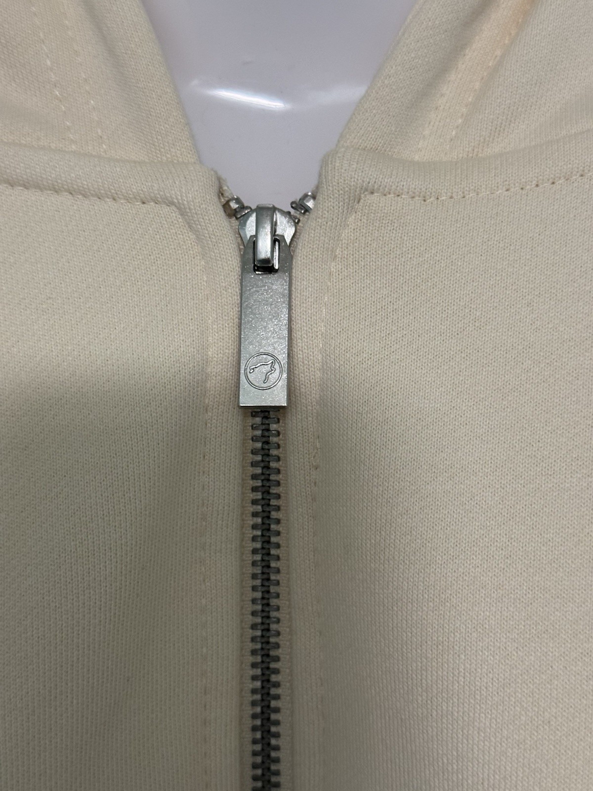 WOLFpak Cream Zip Up Hoodie Medium Oversized WFPK Never Average