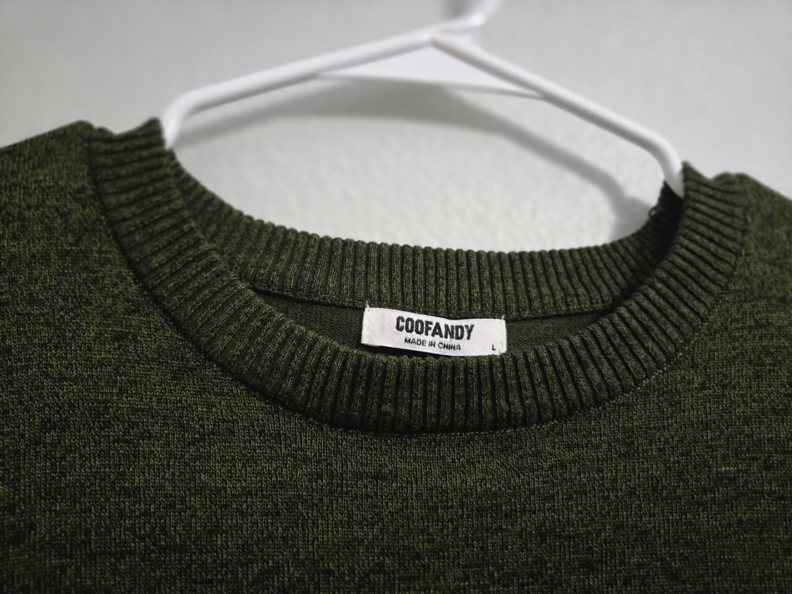 Coofandy Dark Green Long Sleeve Sweater Size L #210
