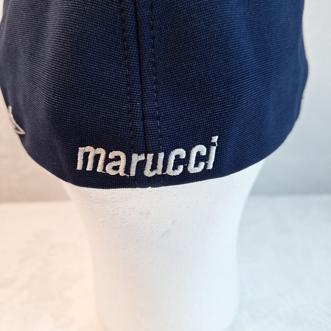 Marucci TP Logo Ball Cap Hat Fitted L/XL Baseball Yellow Logo Navy Blue