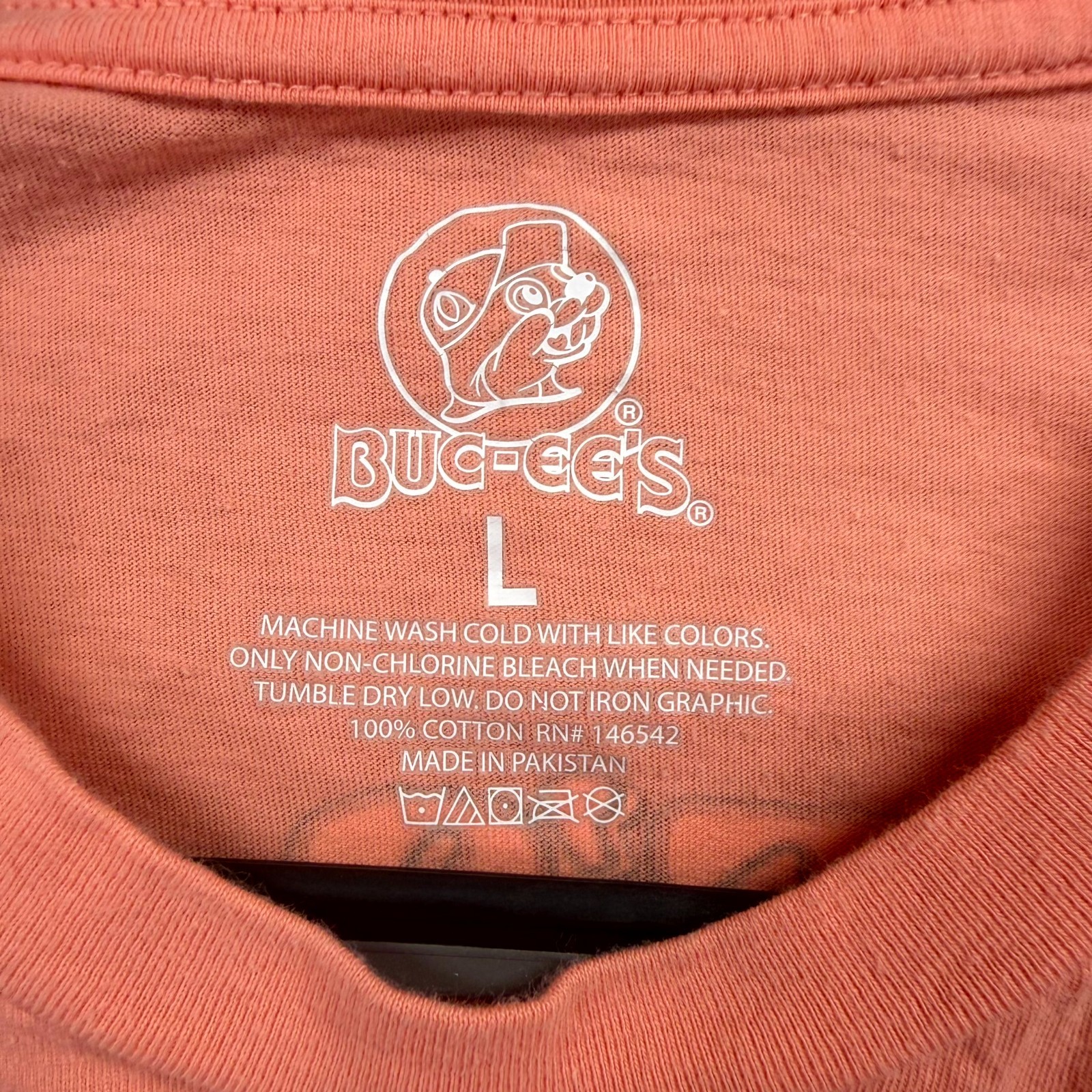 Buc-ee’s More Worry Less Floral T Shirt Men Large Orange Floral Short Sleeve Tee