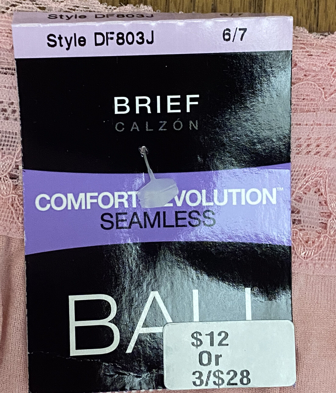 New BALI 5-PACK Women’s Comfort Revolution Seamless Lace Brief Panties Sz 6 / 7