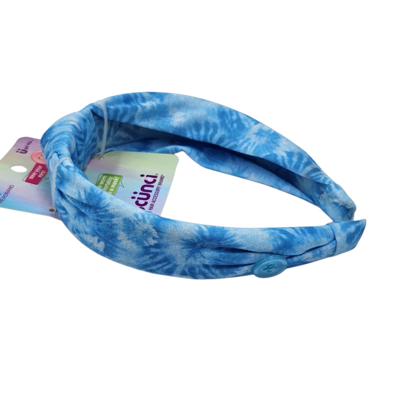 Scunci U Got This Headband with Buttons for Mask 3 Pcs Multicolor Tie Dye Set