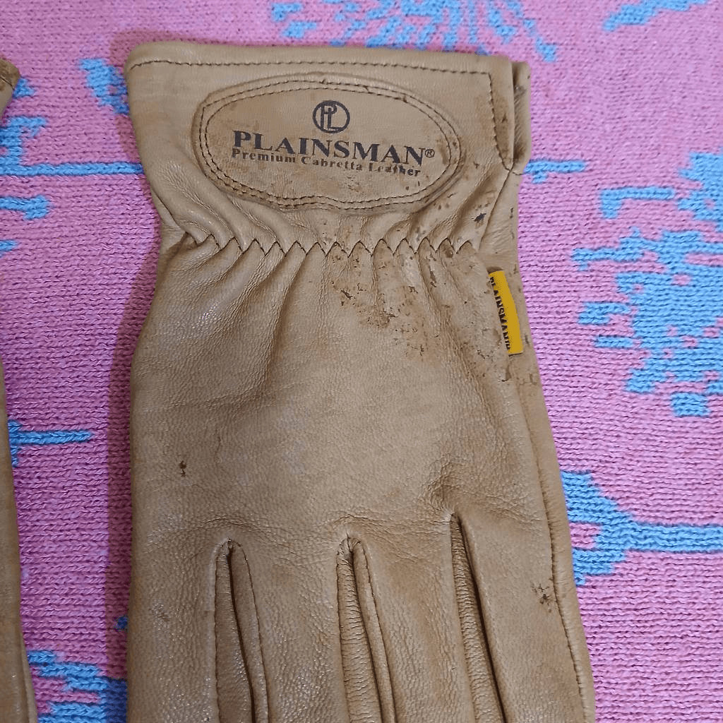 Plainsman mens xl vintage premium cabretta leather gloves Cognac camel brown