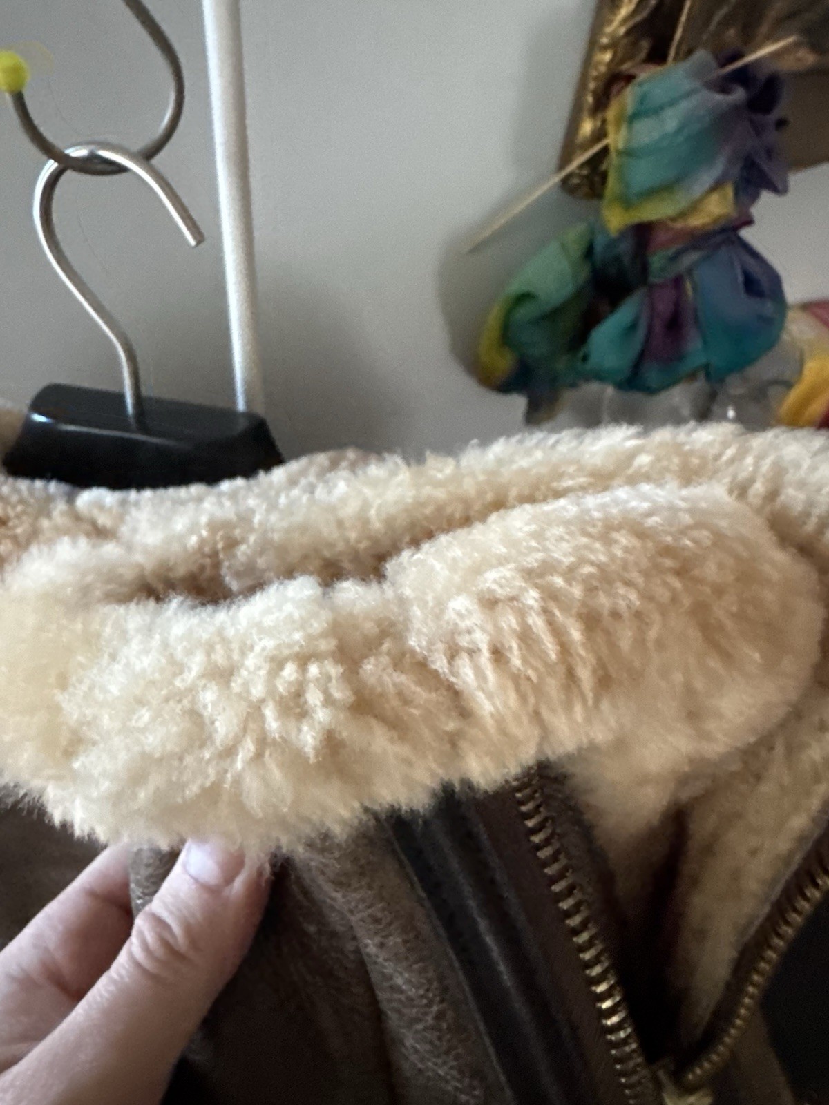 Vintage Avirex Royal Airforce Shearling Bomber Jacket EUC 38 USA
