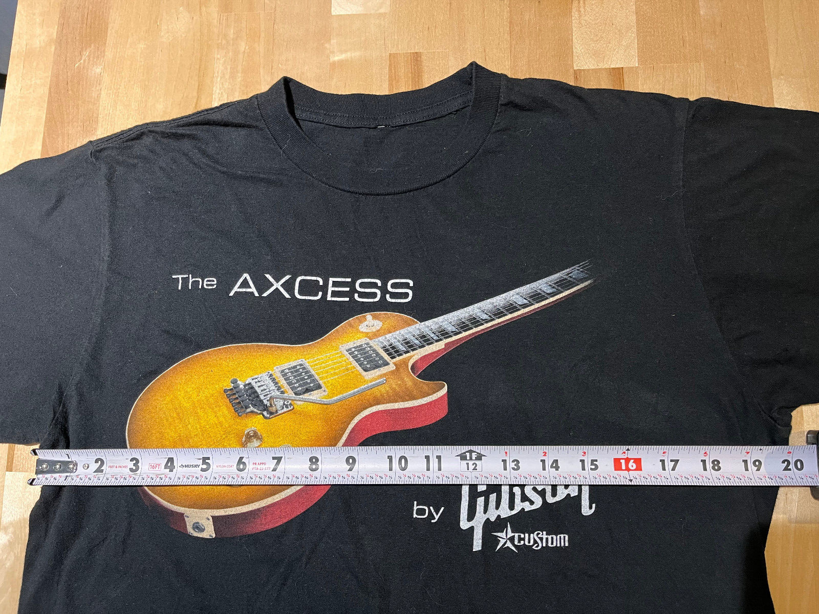 Les Paul Access Custom by Gibson Graphics BLACK Tshirt – Men’s Sz Large