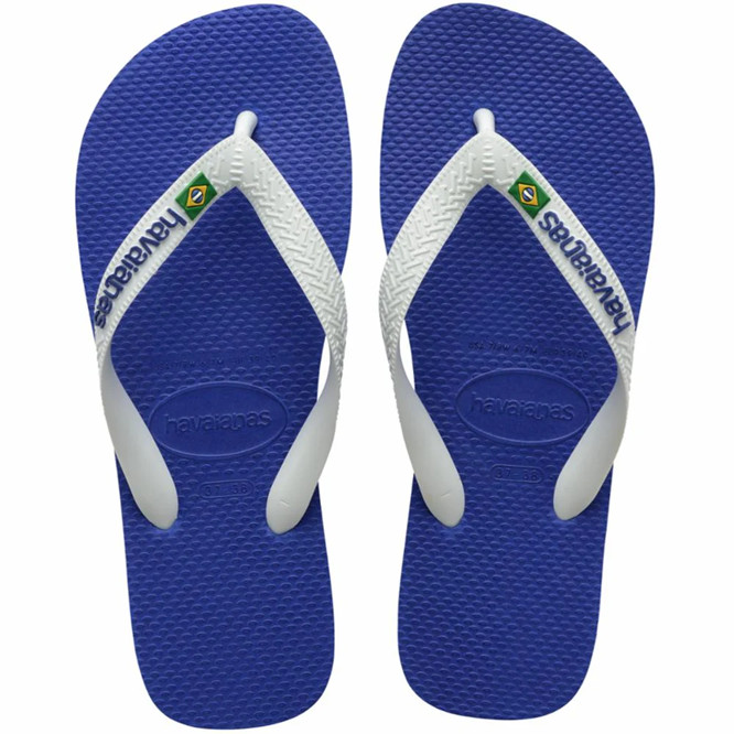 Havaianas Brazil Logo Marine Blue Flip Flop Sandal Women sizes 35/36-41/42