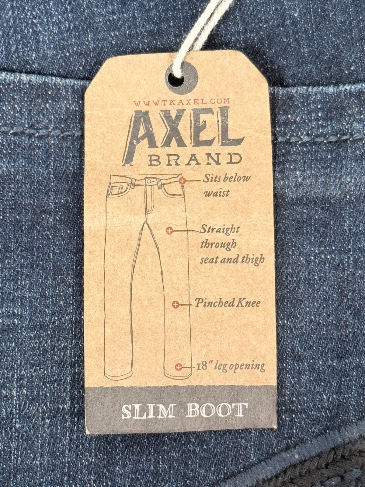 T.K. Axel Slim Boot Cut Stretch Denim Jeans, Dark Wash (BONDI) *CHOOSE SIZE*