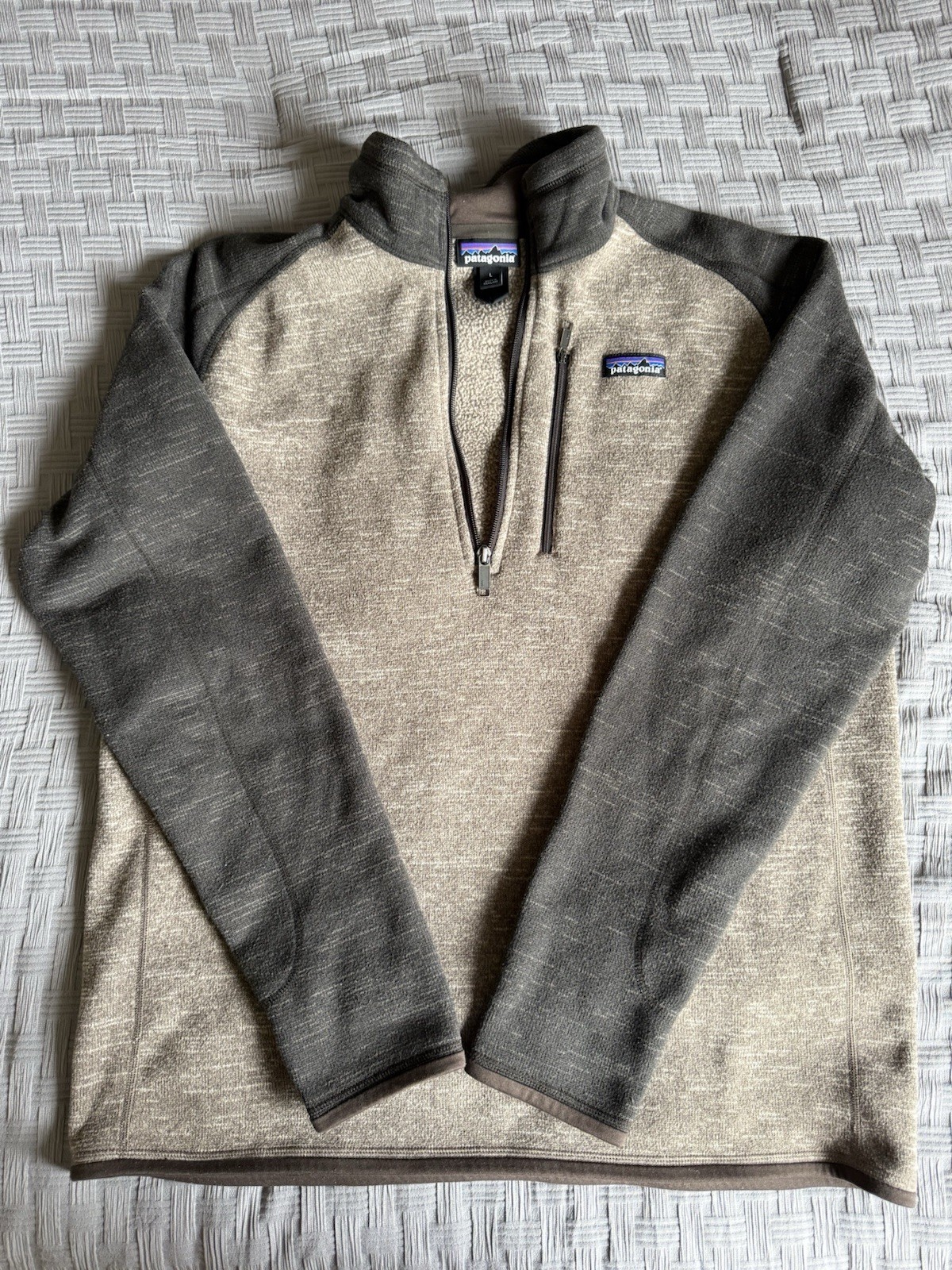 Patagonia Men’s L Better Sweater 1/4 Zip Fleece Pullover, Two-tone
