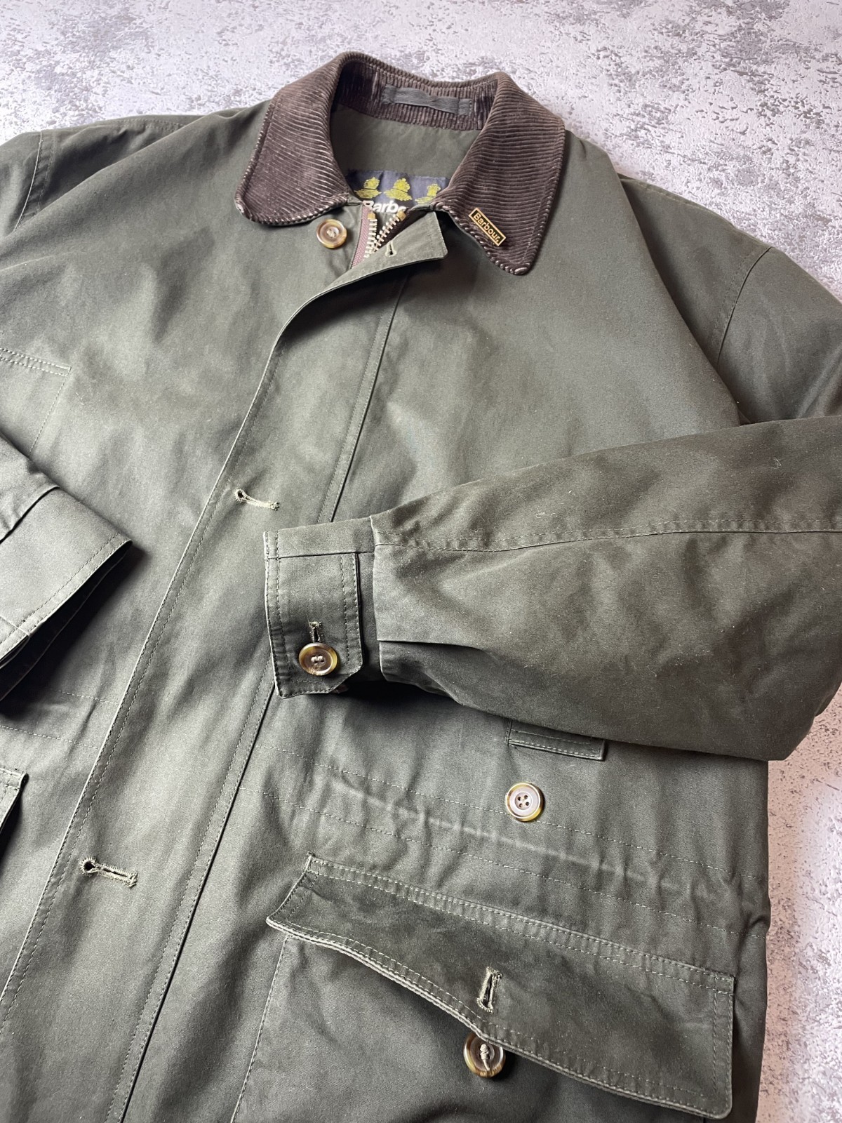 Barbour Ventile Jacket C42 (107cm) A1005 Unlined Green Vintage Rare