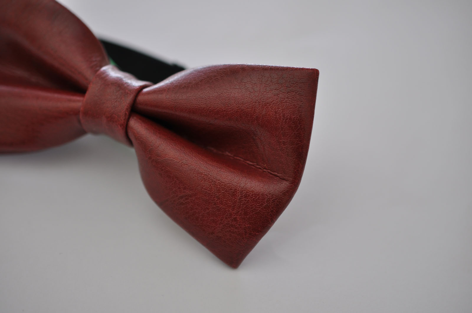 New Mens PVC Faux Leather Dark Red Shining Bow Tie Bowties Wedding Party