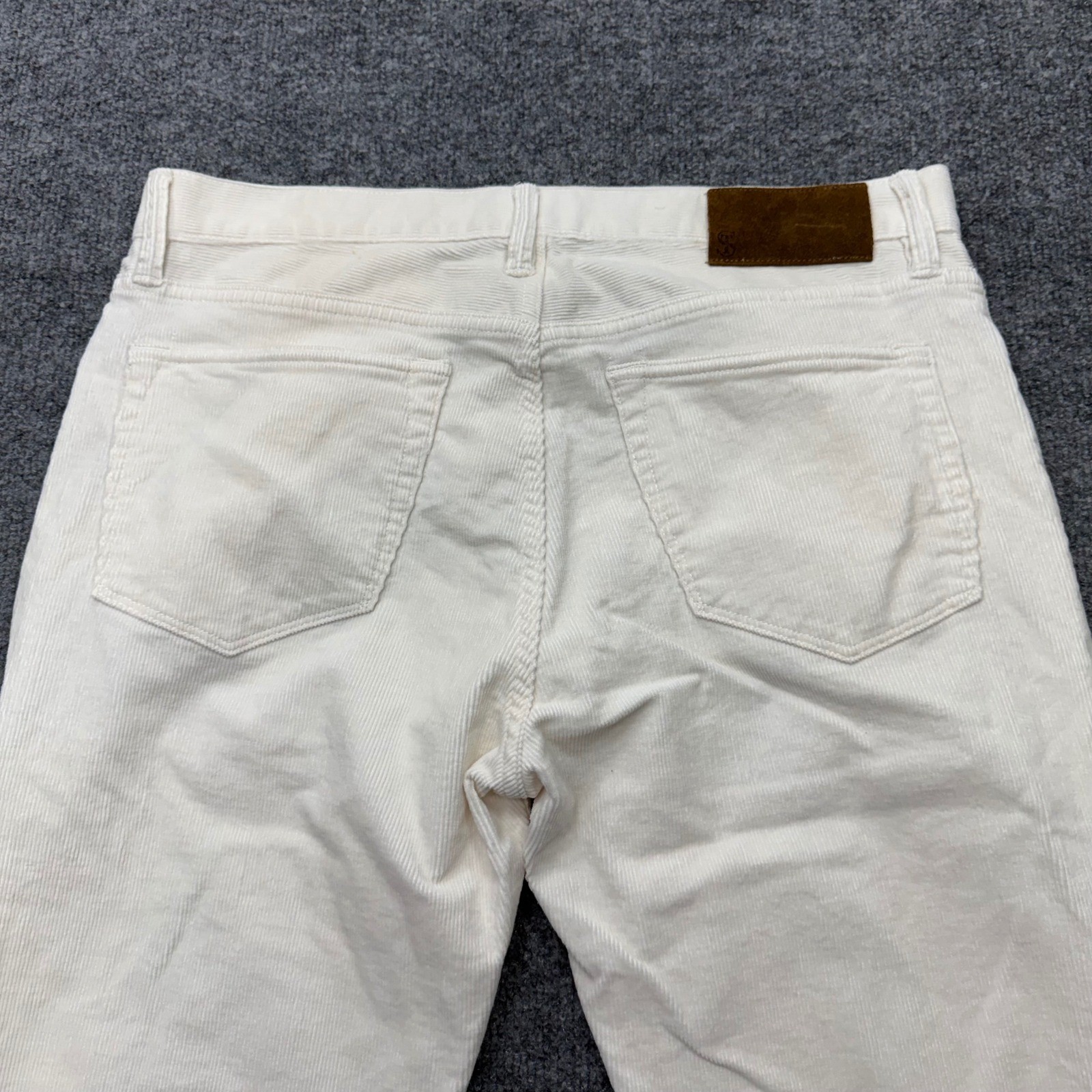 Todd Snyder Slim Fit Stretch Corduroy Pants Mens 33×32 Cream Italian Fabric
