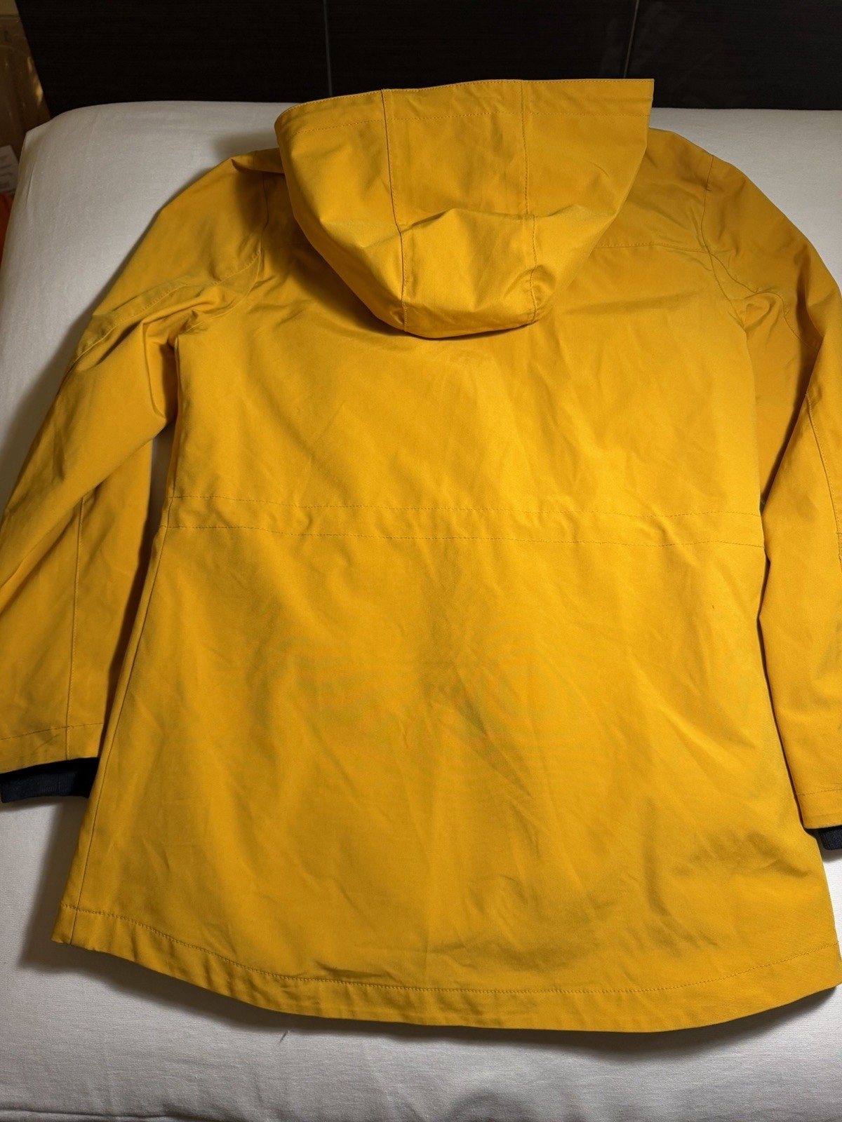 Vintage Pendleton Women’s Rain Slicker Jacket Yellow Hooded Plaid Lined Size S