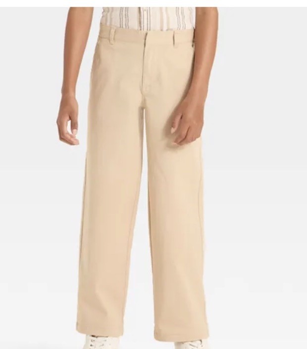 Boy’s Art Class School Uniform Beige Khaki Straight Leg Pants Size 7 NWT