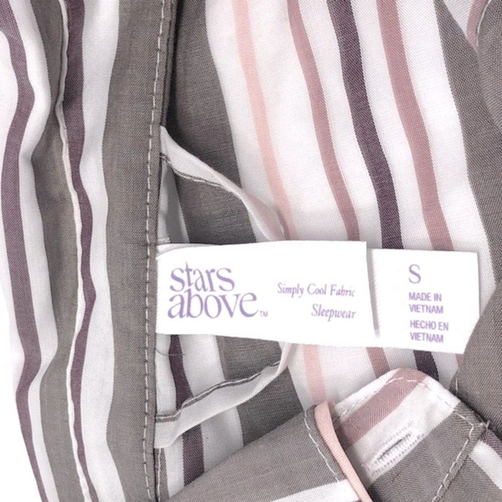 Stars Above Stripe Button Down Soft Stripe Shirt Size S NWT