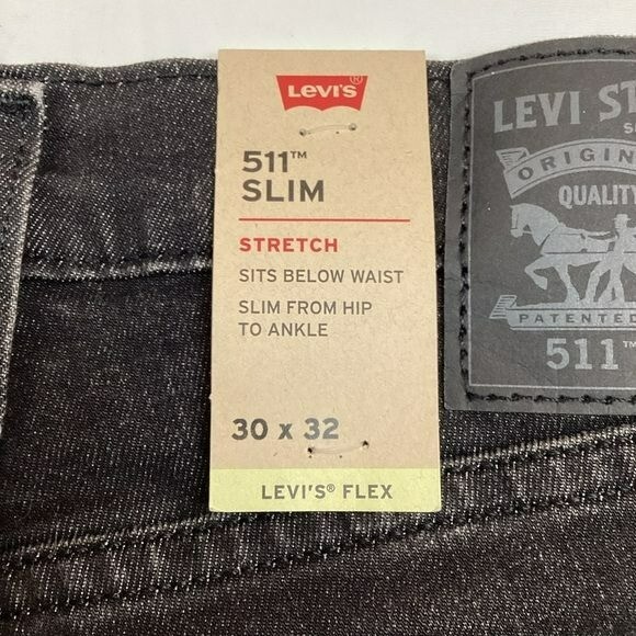 NWT Levi’s Flex 511 Slim Jeans Mens 30 Black