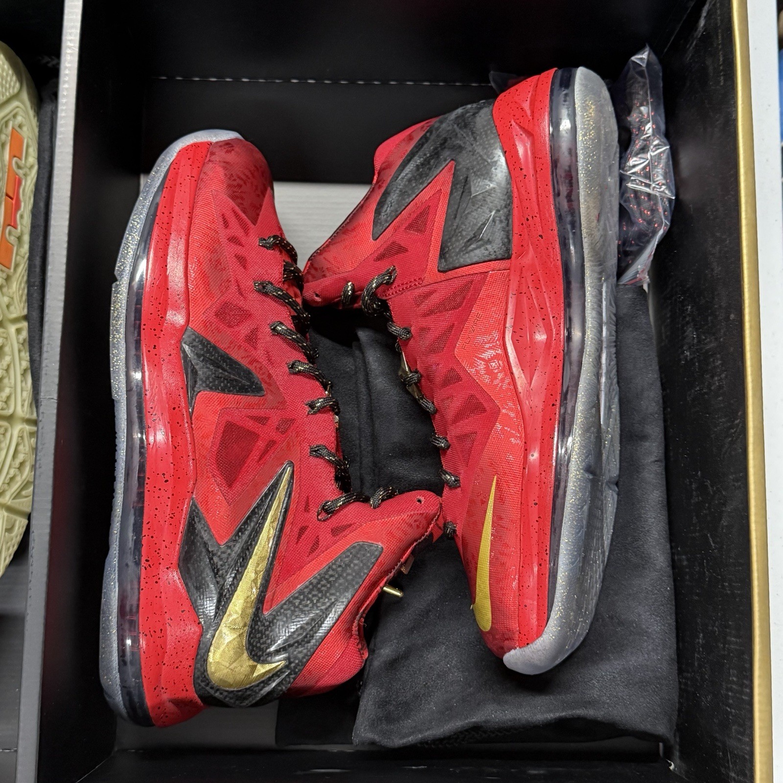 Nike LeBron X Celebration Pack 628622 900 P.S. Elite Low Championship Sz 11