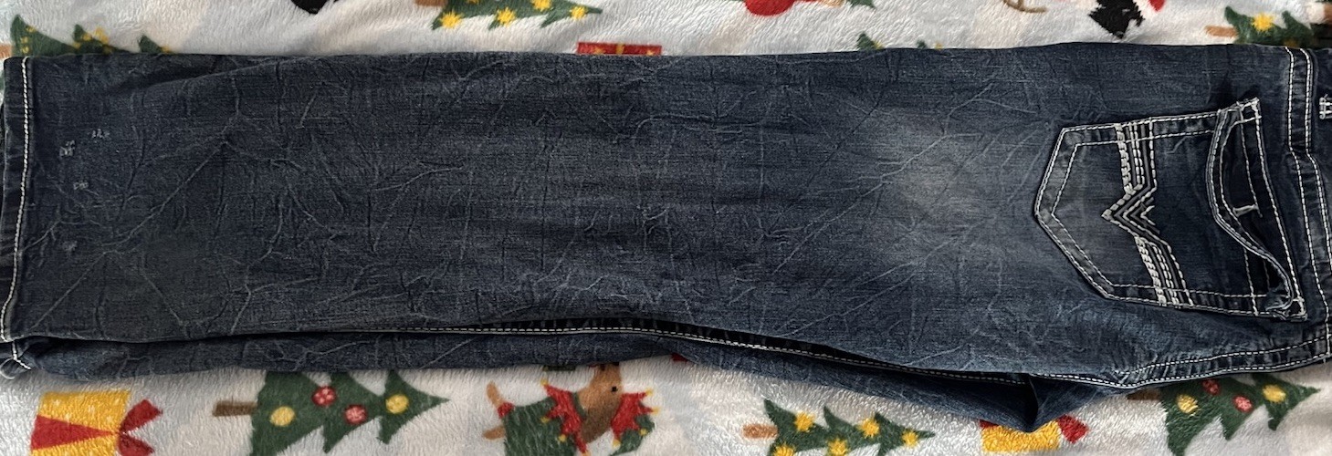 Tru Luck Men’s Blue Medium Wash Straight Leg Stretch Denim Jeans Mid Rise