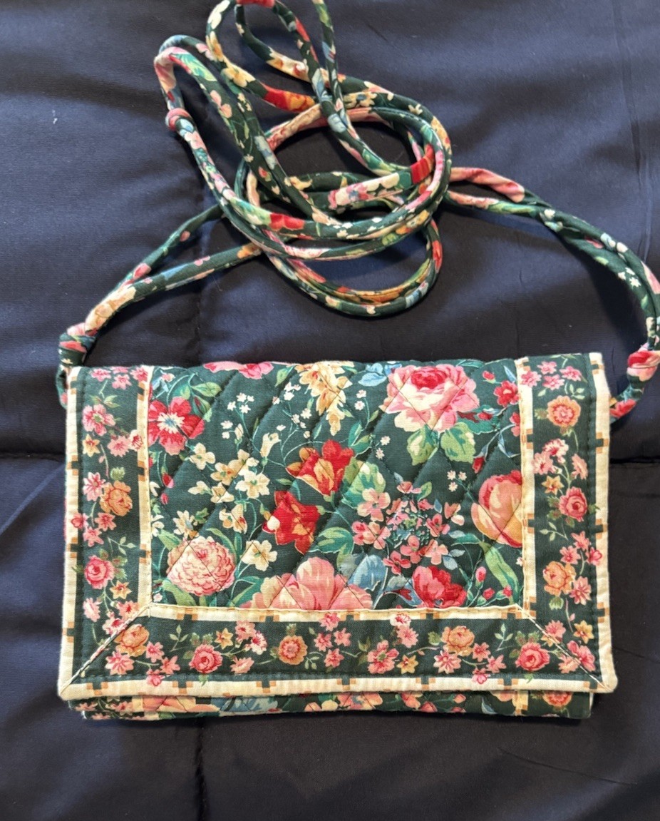Vera Bradley Floral Crossbody Bag Small Rectangle Multicolor Cross-Body Strap